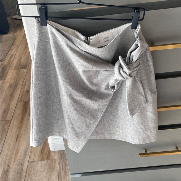 Wilfred Gray Wrap Front Mini Skirt - Picture 3 of 10